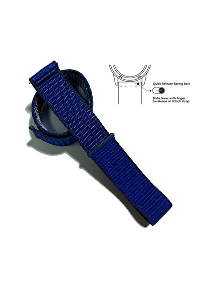 Choice3 حزام نايلون مطاطي بتصميم جديد من كلاين بلو، مقاس 22 مم، مزود بخطاف وح...