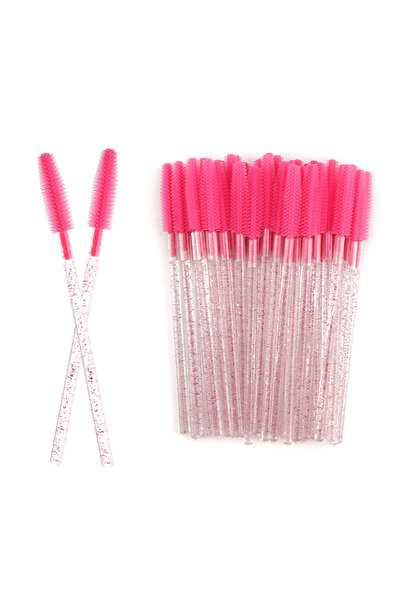 Choice4 all rose red 50pcs Crystal Silicone Eyelash Brush Lash Makeup Brushes...