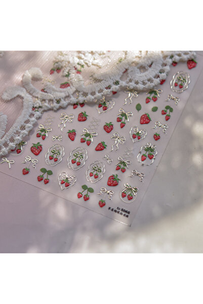 Choice10 قطعة واحدة من ملصقات أظافر جيلي خماسية الأبعاد لطيفة، بتصميم حلوى وف...