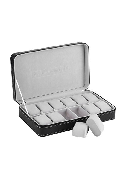 Choice10 BLACKLL12 2/4/6/8/10/12 Slots Watch Suitcase Organizer Portable Zipp...