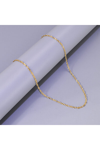 Choice قلادة ذهبية اللون L22 سادة للنساء، سلسلة على شكل حرف O، سلسلة لعظمة ال...