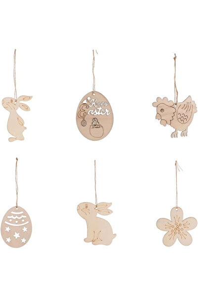 ZGF Figurine din lemn pentru colorat, 6 modele, câte 10 bucăți din fiecare