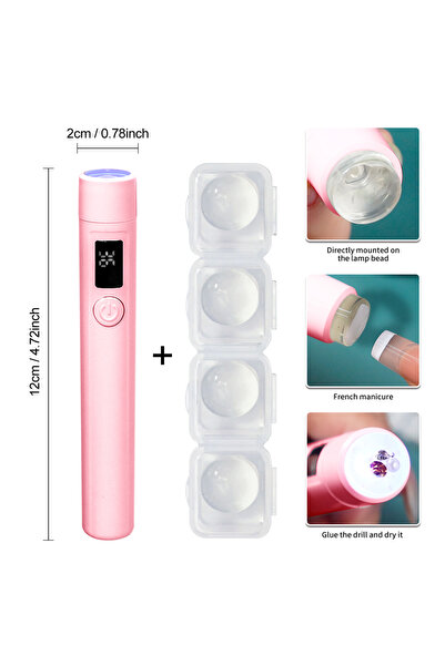 choice2 مصباح أظافر محمول يعمل بالأشعة فوق البنفسجية بتقنية LED، مزود بقاعدة ...