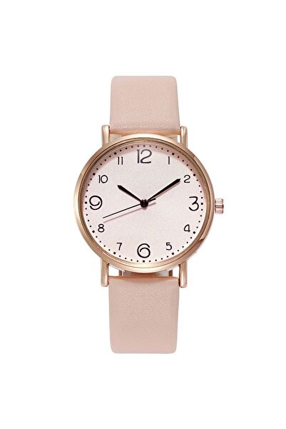 Choice Beige Women Watches Ladies Casual Arabic Numbers Leather Analog Quartz...