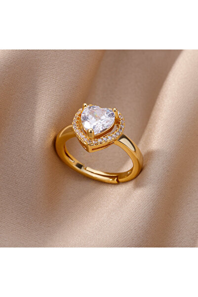 choice2 resizable JZ4433G Enamel Heart Stainless Steel Rings for Women Colorf...