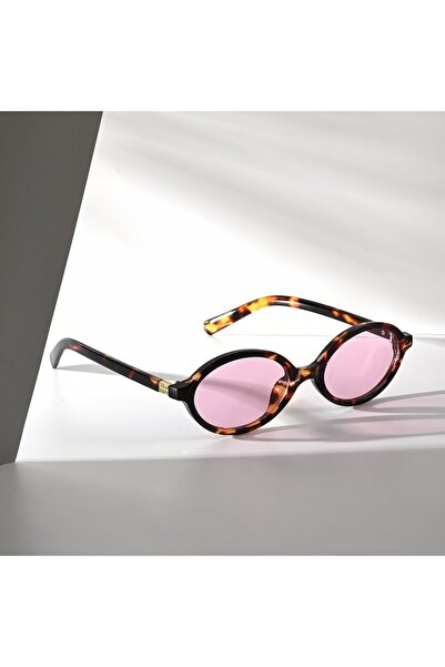 Choice Douhua Pink A Pair of Oval Retro PC Glasses for Men and Women with A S...