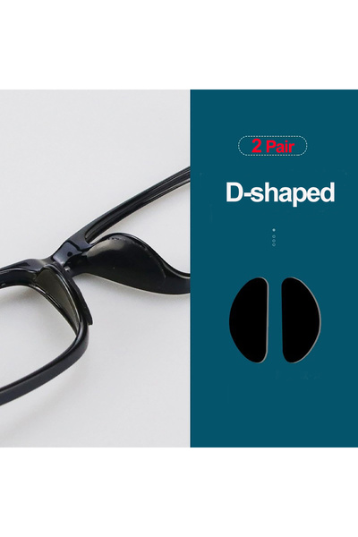 choice2 زوجان - أسود على شكل حرف D، 2/5 أزواج/عبوات، وسادات أنف لاصقة للنظارا...