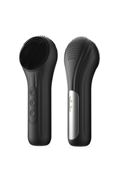 Choice Black Sonic Waterproof Facial Cleansing Brush Rechargeable Scrubber Ex...