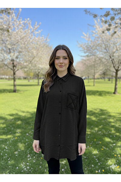 saloon collection Pearl Detailed Viscose Shirt Tunic – Elegance and Comfort C...