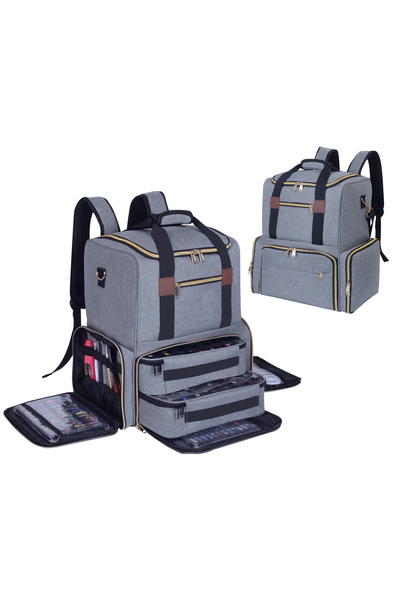 Choice1 Gray UOZL Nail Polish Organizer Backpack Holds 80 Bottles and a Nail ...