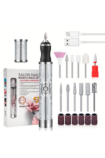 Choice7 مجموعة مبرد أظافر كهربائي من DUTRIEUX White-Plus LINMANDA، 4 سرعات، أ...