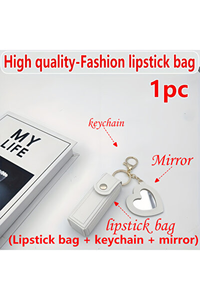 choice2 White Various colors available, heart-shaped mirror portable mini lip...