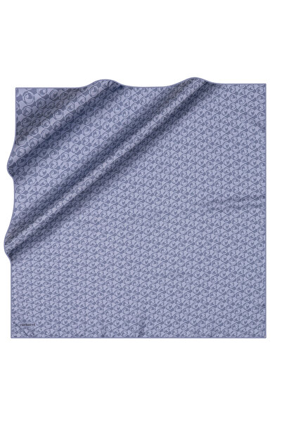 Cacharel Blue 90X90 Silk Twill Scarf