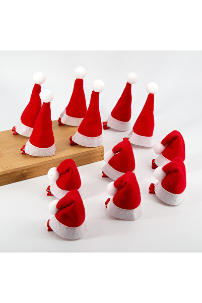 Choice6 ٦ قطع من مشابك الشعر الحمراء الصغيرة على شكل قبعة عيد الميلاد، متوفرة...