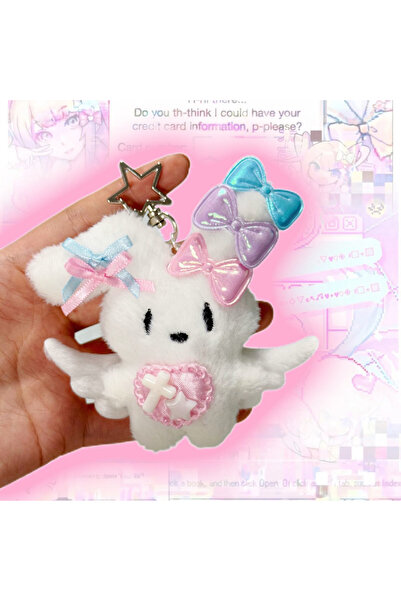 Choice B Anime NEEDY GIRL OVERDOSE Guard Keychain Cosplay Plush Pendant Keyri...