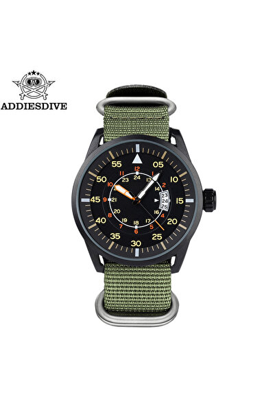 Choice ساعة ADDIESDIVE الجديدة للرجال، ساعة تناظرية خضراء، مقاومة للماء حتى ع...