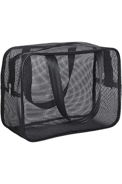 Choice1 Black-L Portable Bathing Bag Mesh Shower Toiletry Pouch Travel Makeup...