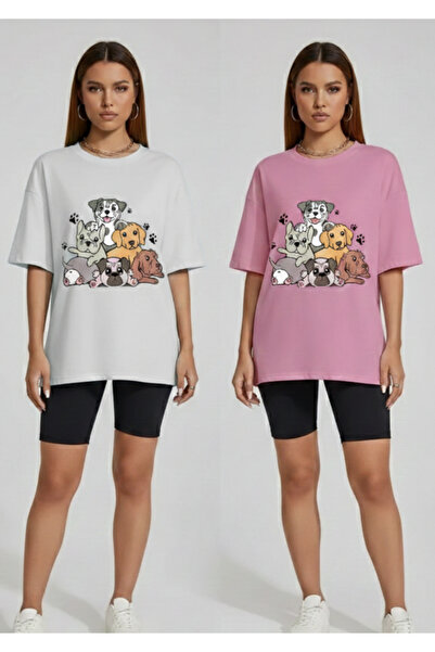 DAXİS Sportwear Company 2-Pack of Large Size Printed Unisex T-Shirts