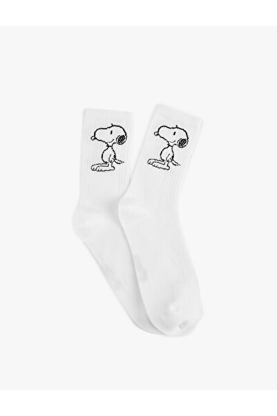 Koton Lisanslı Snoopy Baskılı Soket Çorap