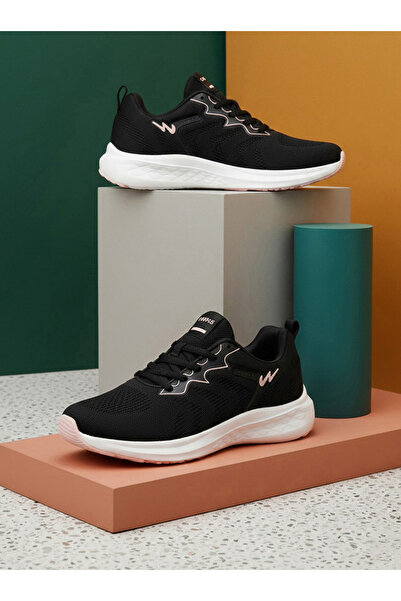 Campus حذاء رياضي أسود منخفض برباط