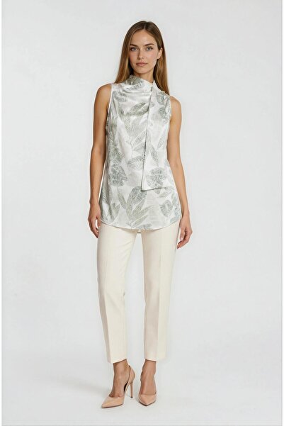 Spazio Foreman Fular Yaka Kolsuz Bluz HAKİ