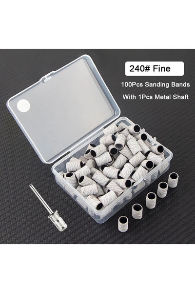 Choice1 B 100Granular Sand Strips+1Metal Shaft Set Professional Electric Nail...