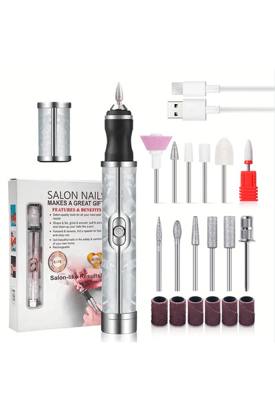 Choice1 جهاز برد أظافر كهربائي قابل لإعادة الشحن من لولا، لون رمادي فاتح، مبر...