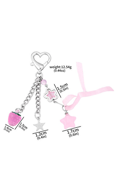 Choice BG00077 Y2k Fashion Flower Star Love Bow Strawberry Pendant Acrylic Ke...
