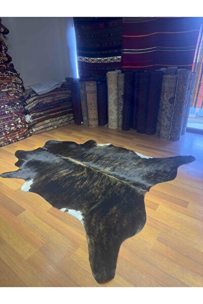 DOGANLAR ANTIQ GERÇEK DERİ NATUREL DANA DERİSİ 291 KOYU KAHVE 200X220 POST HALI