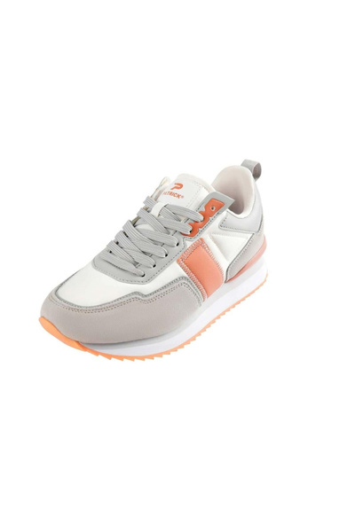 Patrick By Styli Grey Color Block Lace-Up Sneakers