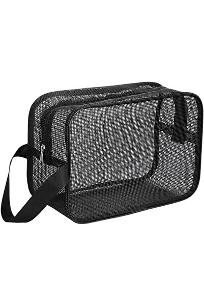 Choice Black-S Portable Bathing Bag Mesh Shower Toiletry Pouch Travel Makeup ...