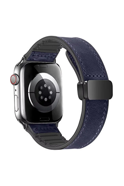 Choice9 42mm44mm45mm49mm Blue Leather Strap For Watch Band 49mm 44 45 42mm 40...
