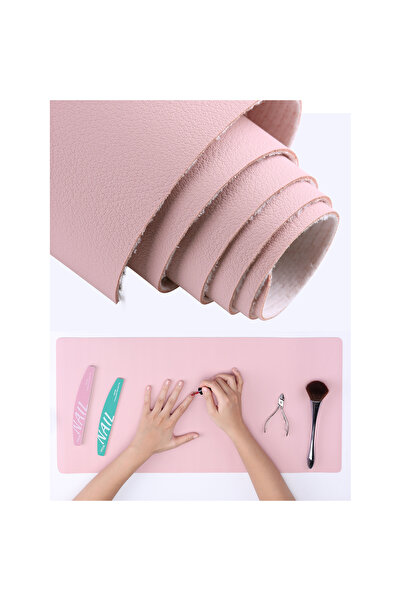 Choice1 30-60cm-pink Nail Art Table Mat, Pink White Soft Microfiber PU Leathe...