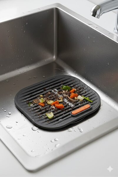 Shoporatr Banyo ve Mutfak İçin Silikon Lavabo Gider Tıkacı Süzgeç Mat