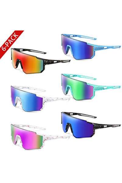 Choice6 نظارات شمسية للأطفال من عمر 9 إلى 14 سنة، DKM2-3-4-5-9-10، 6 أزواج، م...