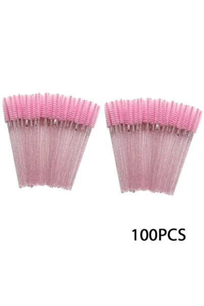 Choice6 Wool Fiber 100pcs pink 100Pcs Mascara Wand Eyelash Extension Disposab...
