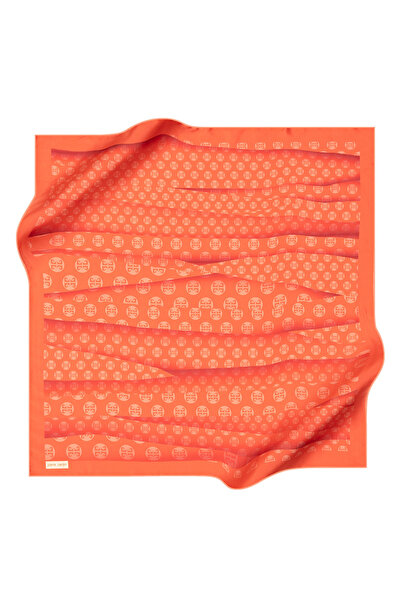 Pierre Cardin Red 90X90 Silk Crepe Satin Scarf