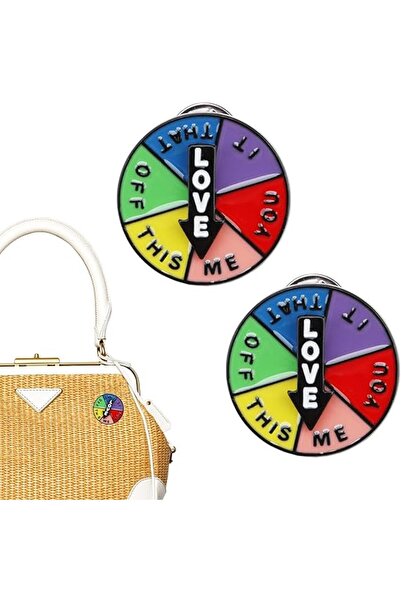 Arabest Spinning Wheel of Love Lapel Pins - Fun Interactive Heart Design for ...