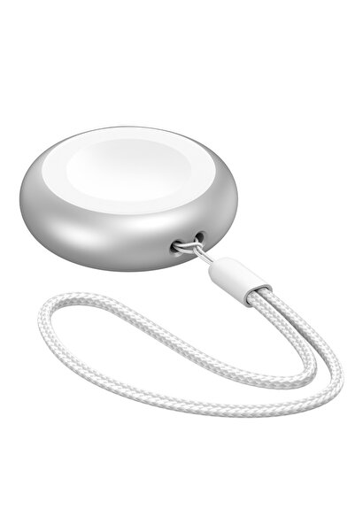 Choice كابل شحن أبيض من سبائك الألومنيوم مع حبل تعليق لساعات آبل الذكية (iWat...