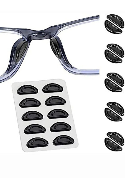 Choice1 وسادات أنف للنظارات مضادة للانزلاق، لون أسود - 5 أزواج، وسادات أنف لل...
