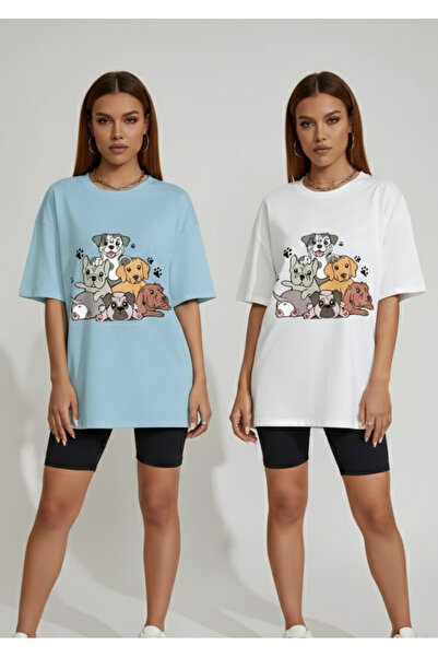 DAXİS Sportwear Company 2-Pack of Large Size Printed Unisex T-Shirts