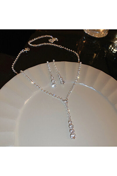 Choice5 قلادة زهور دائرية مرصعة بأحجار الراين الملونة على شكل قطرة ماء للنساء...