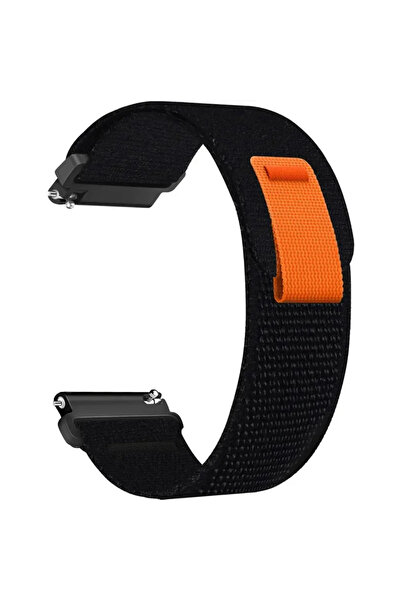 Choice21 حزام أسود مقاس 20 مم، متوفر بمقاسات 20 مم و22 مم، مناسب لساعات 4 و5 ...