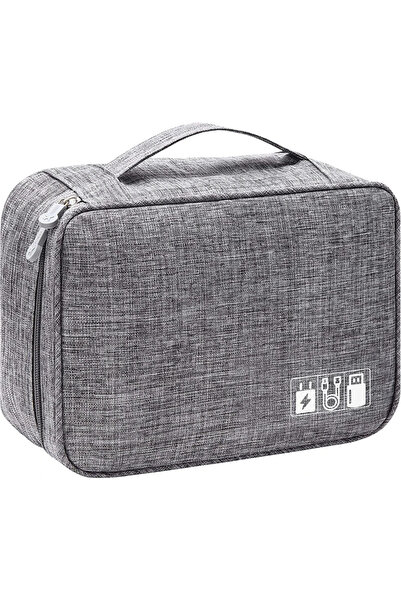 Choice11 Grey Portable Digital Storage Bag USB Gadget Waterproof Cable Organi...