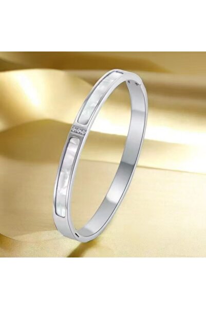 Choice7 سوار Yupsk تيتانيوم ستيل فضي اللون - 2، سوار للزوجين مرصع بالزركون ال...