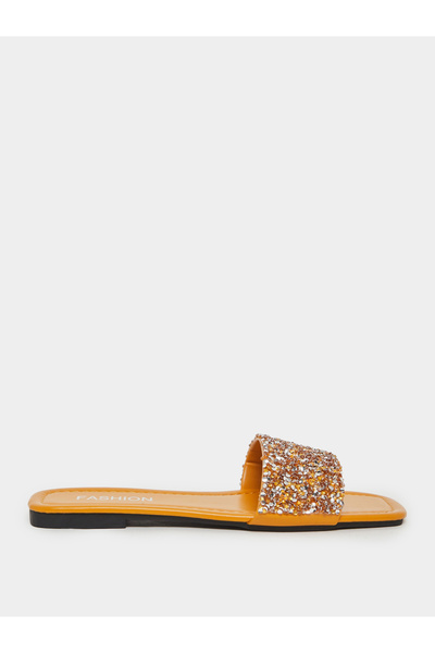 Take Two By Styli Embellished Slip-On Sandals