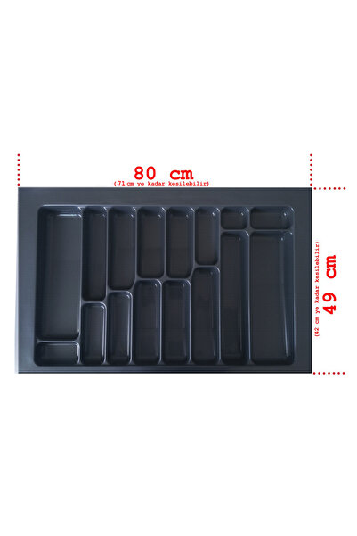 FeyzaDesign Çekmece İçi Kaşıklık, Kumlu Yüzey, 80x49 cm, Pratik ve Şık Organizer