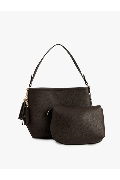 Koton Με μεταλλικό αξεσουάρ Με χερούλι Τεχνητό δέρμα Διπλή τσάντα