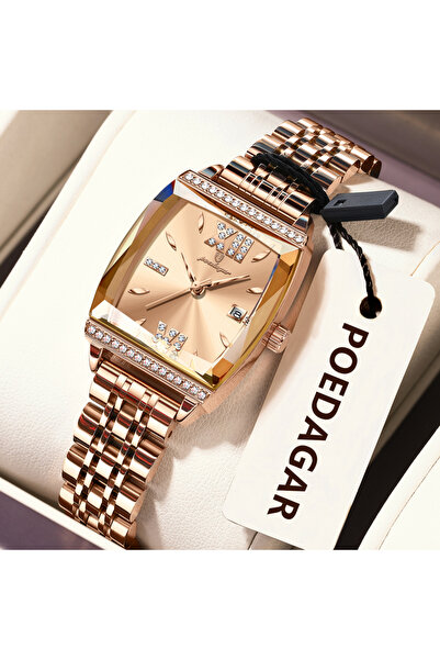 Choice6 ساعة يد نسائية أنيقة من الذهب الوردي عيار 795، عالية الجودة، مقاومة ل...