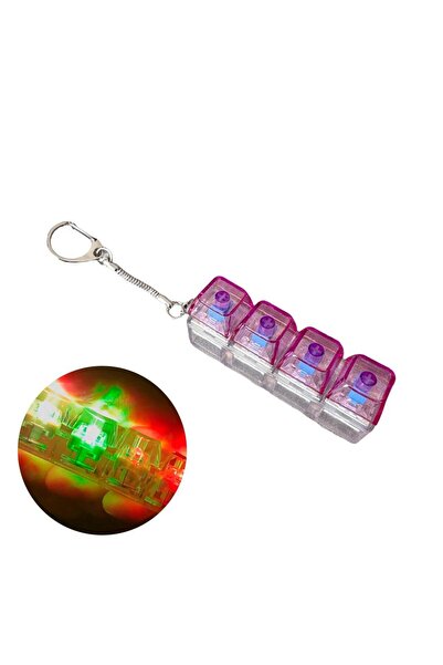 choice2 لوحة مفاتيح ميكانيكية بنفسجية بأربعة مفاتيح، مزودة بحلقة مفاتيح لاختب...